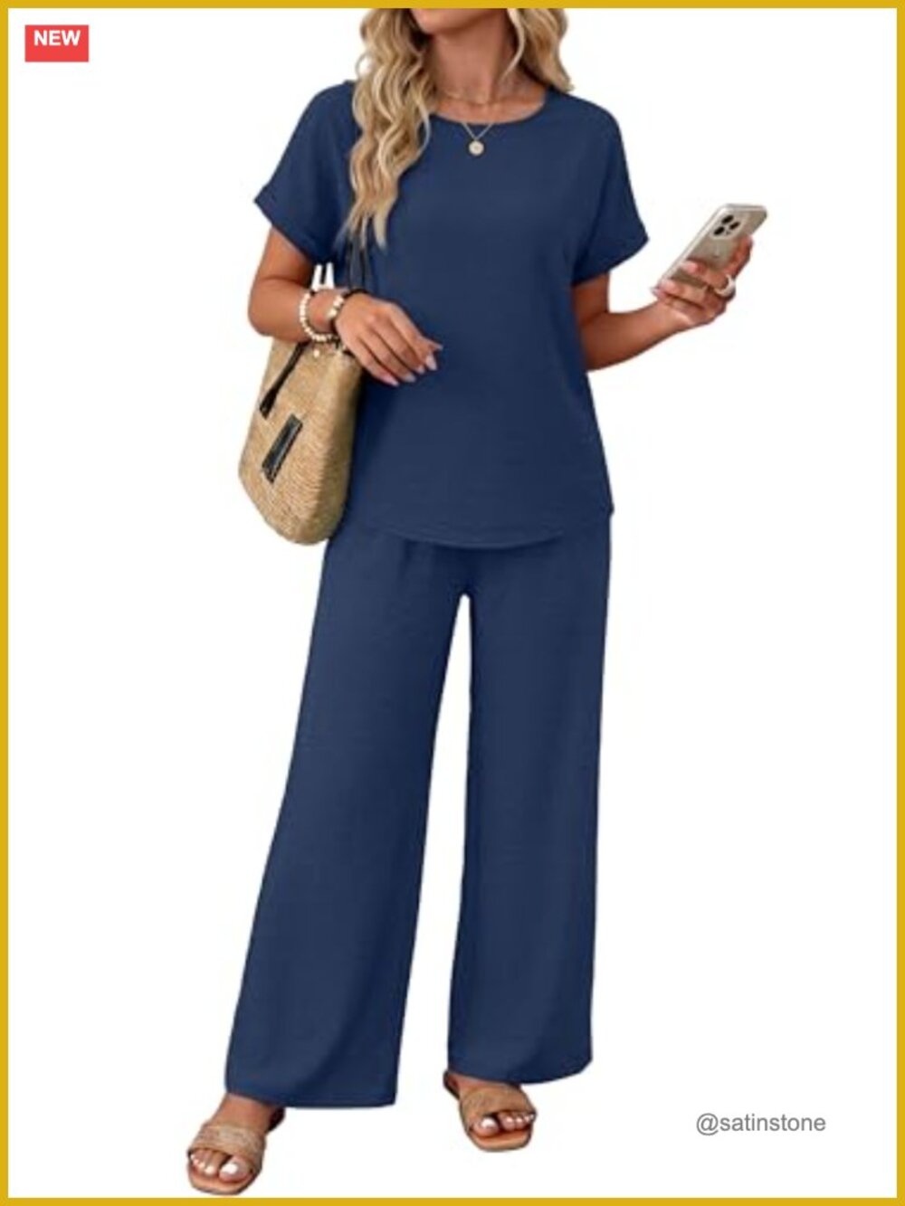 2 Piece Lounge Set Pleated Texture Loose Fit Beach Vacation Outfits